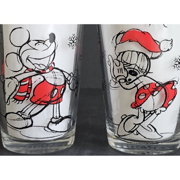 Disney Mickey Sketchbook Drinking Glasses - New Without Box - Picture 7 of 8